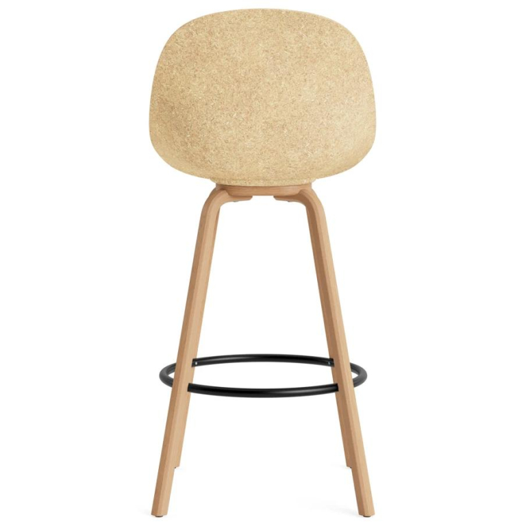 Normann Copenhagen Mat Chair stoel barkruk 75 cm beuken Cream/Hemp