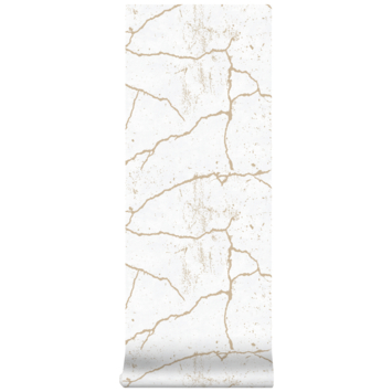 Vliesbehang Kintsugi goud 104869