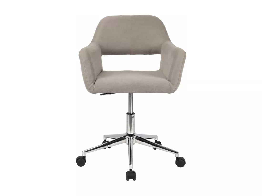 Chaise pivotante JILL réglable en hauteur avec accoudoirs et roulettes