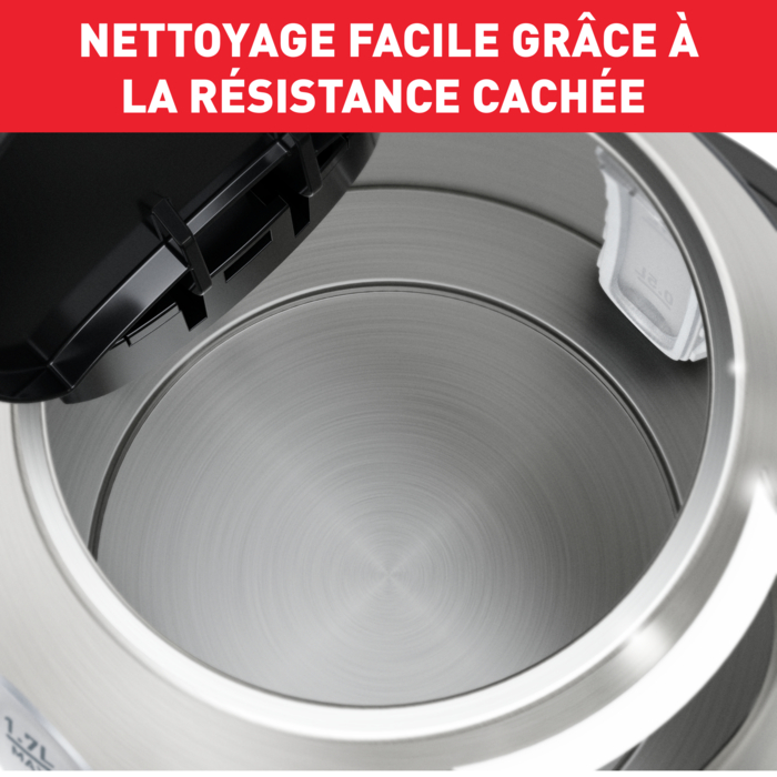 Bouilloire électrique Express inox sans fil 1,7 L, Réglable de 60 à 100°