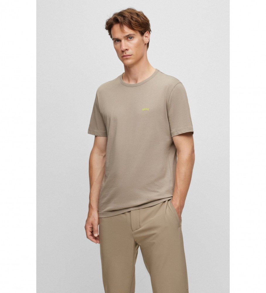Camiseta marrom curvada BOSS