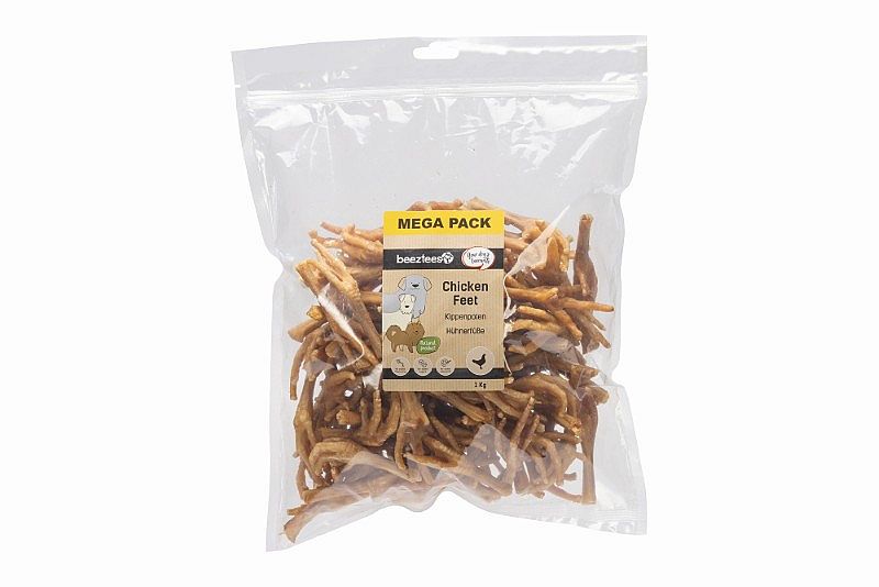 Beeztees Kippenpoten Mega Pack Hondensnack 1 kg | 15167
