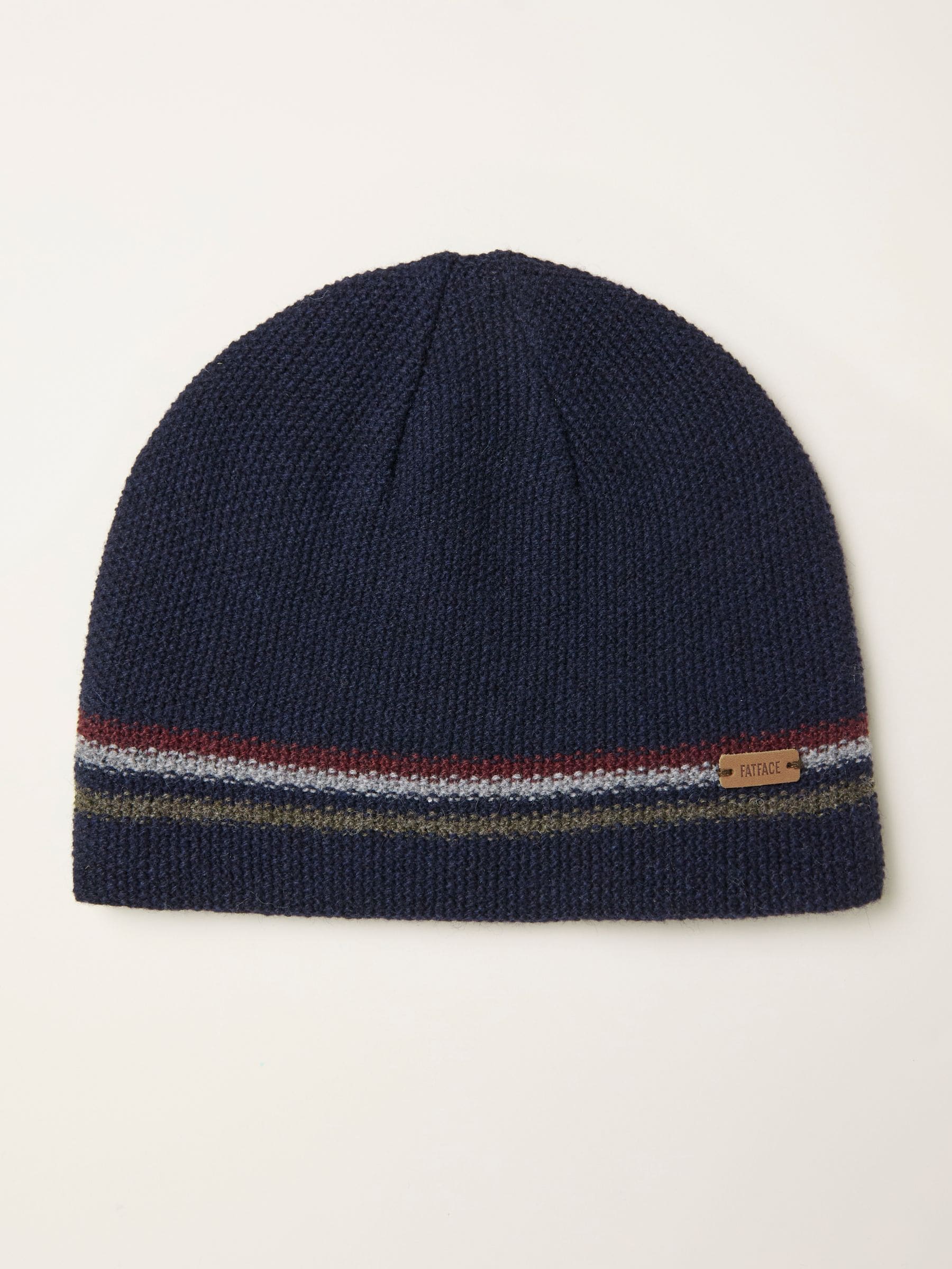 Blauw - FatFace beanie met wafelpatroon