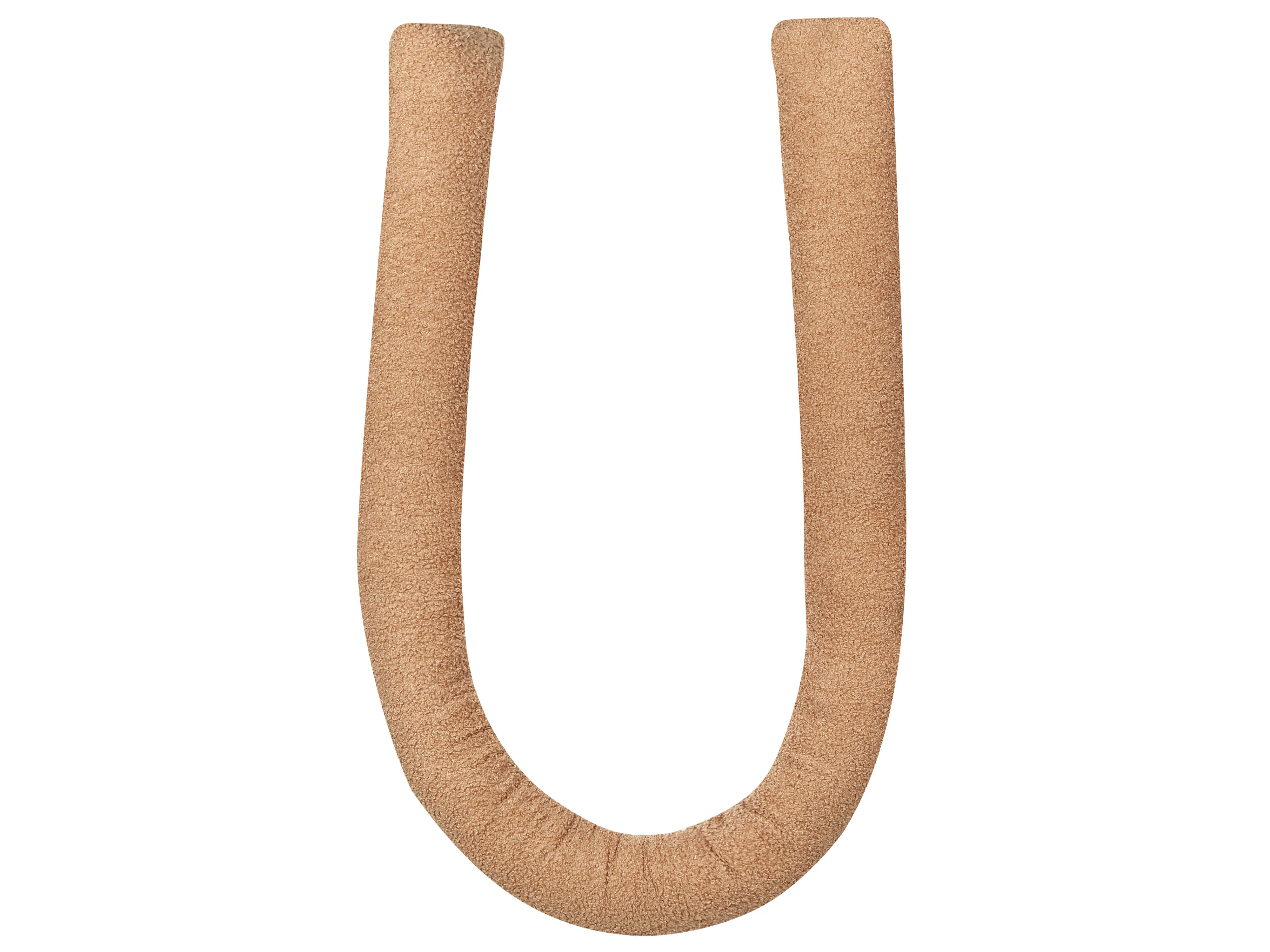 Set van 2 sierkussens GLADIOLUS Bouclé 172 x 14 cm Lichtbruin effen