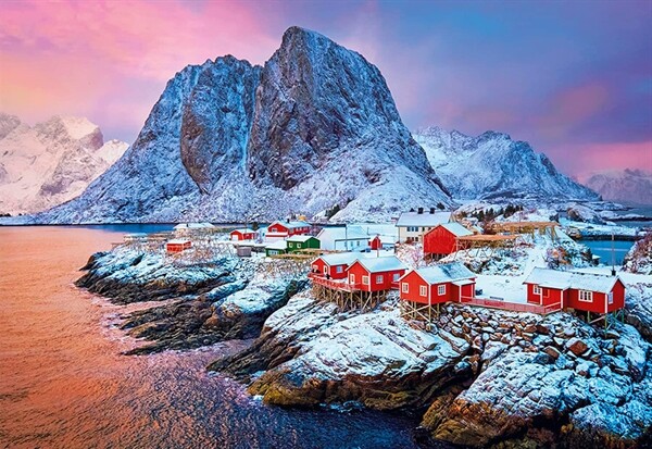 Clementoni Puslespil - Hamnøy Village - High Quality - 500 Brikker