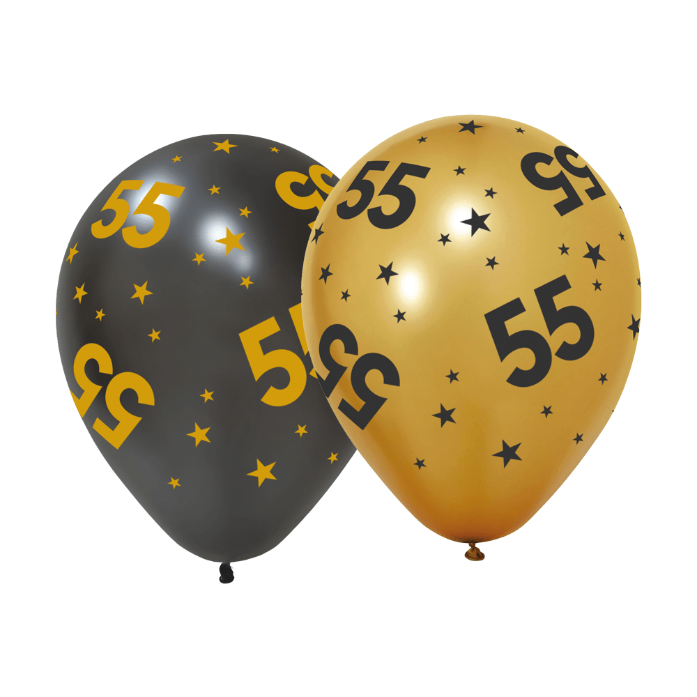 55 Jaar Ballonnen 31cm 6st