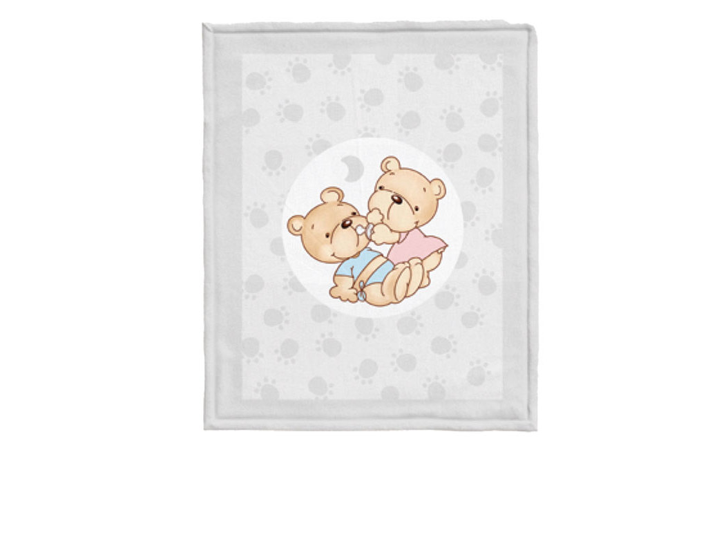 MANTA INTERBABY URSOS CINZA 110X140CM