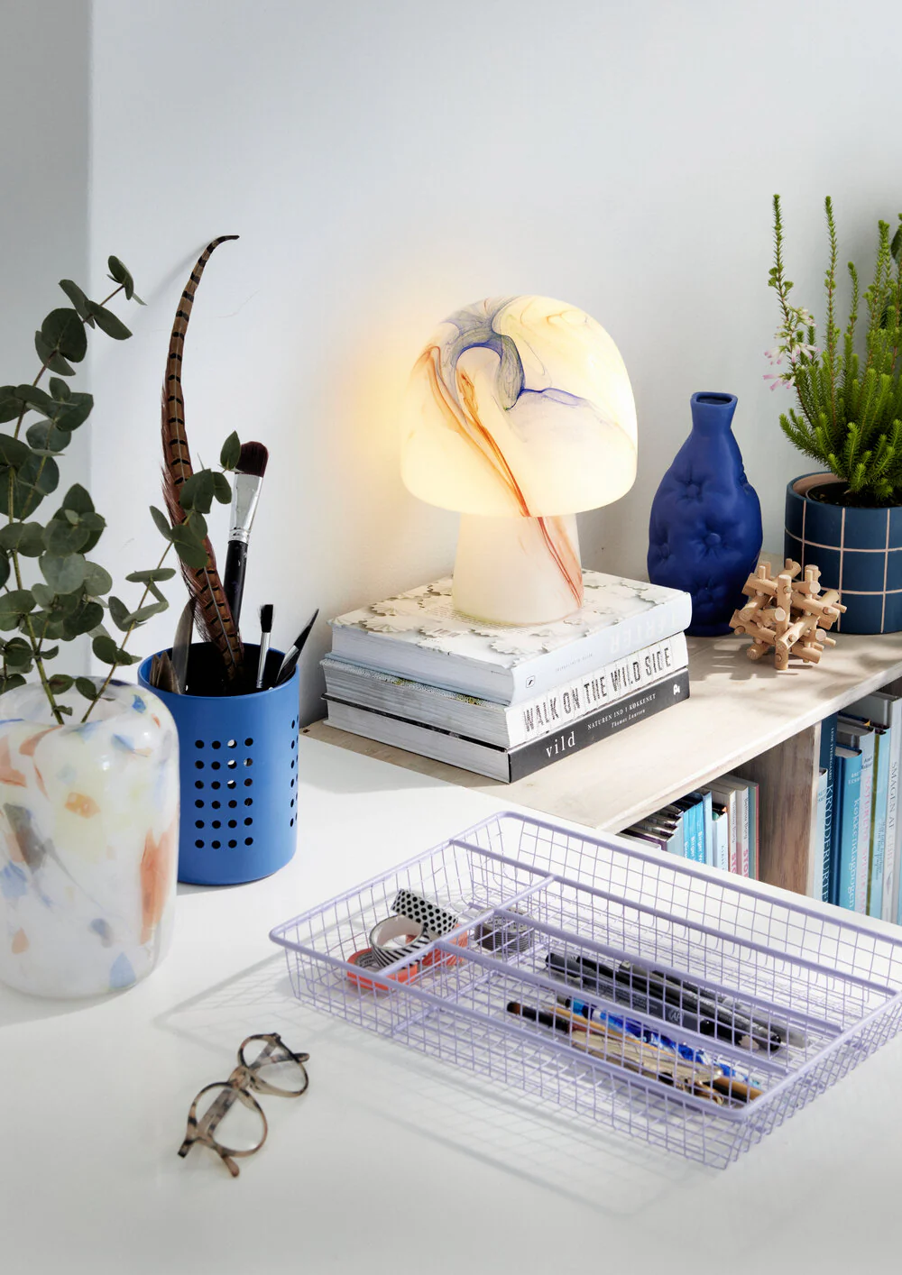 Bahne Interior  Metal bestikbakke - lilla