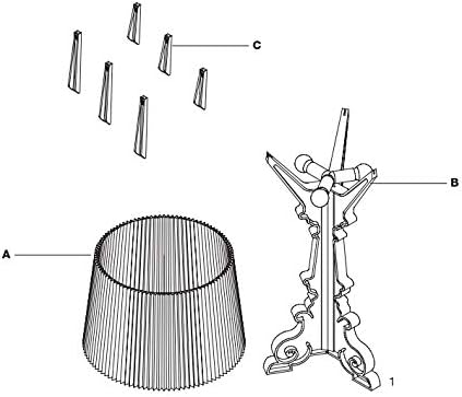 Kartell Bourgie, Tischleuchte, Dimmer, Kristall