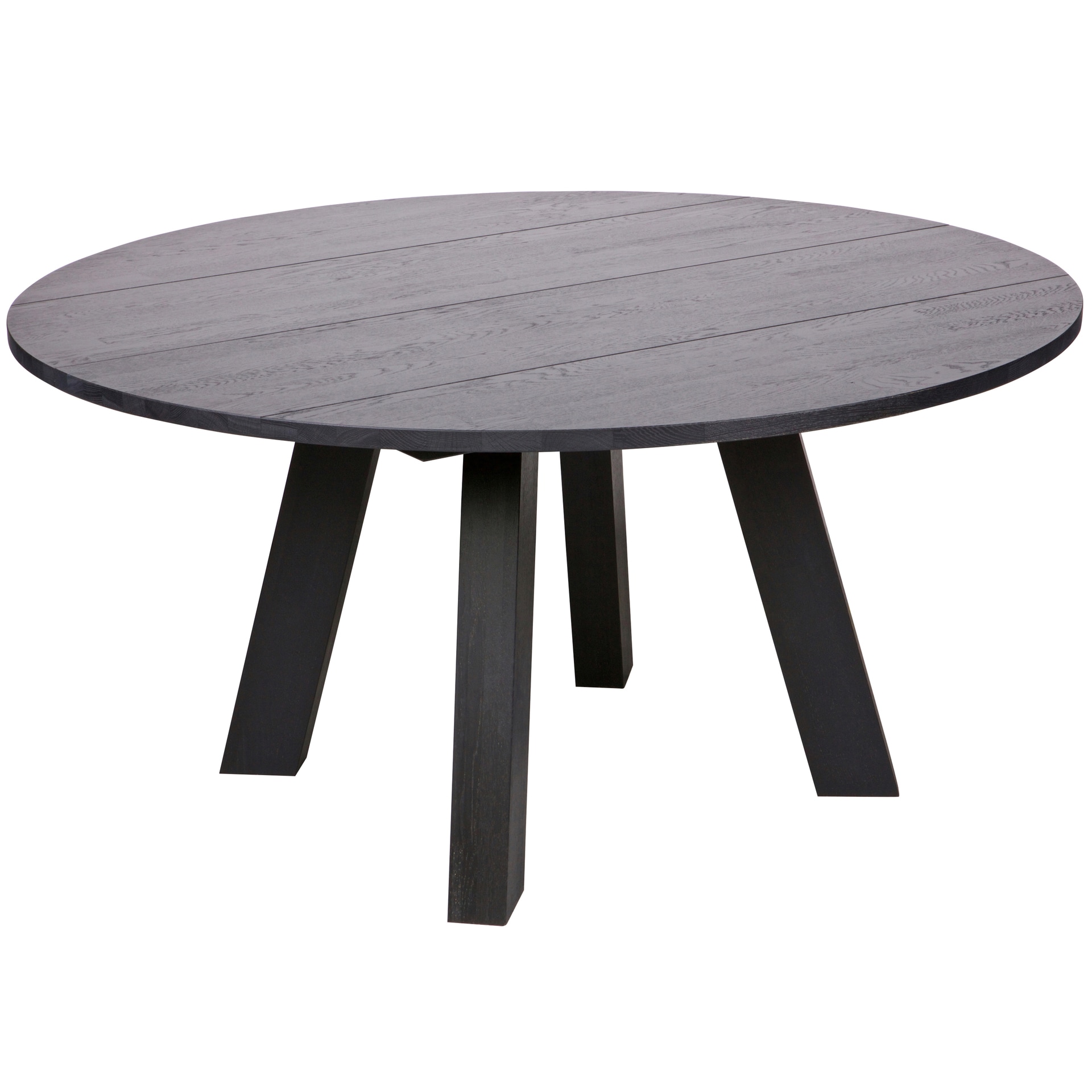 Esstisch RHONDA Ø 150 cm Eiche schwarz