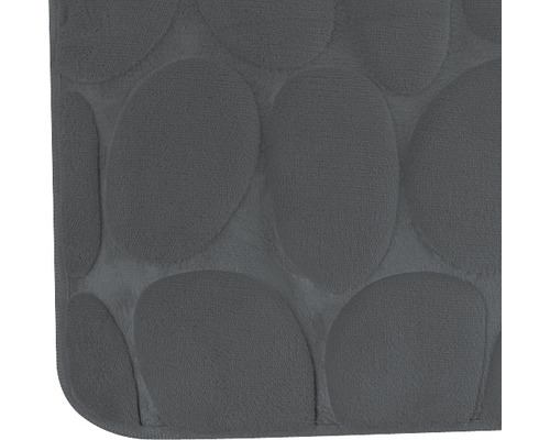 MSV PEBBLE badmat 80 x 50 cm donkergrijs