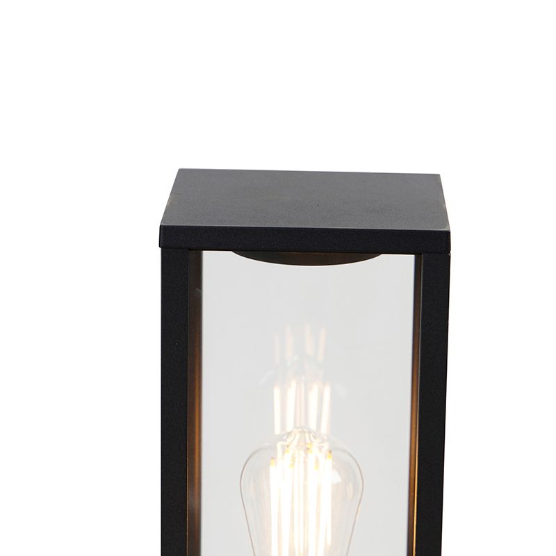 Staande buitenlamp zwart 80 cm met grondpin en kabelmof - Charlois