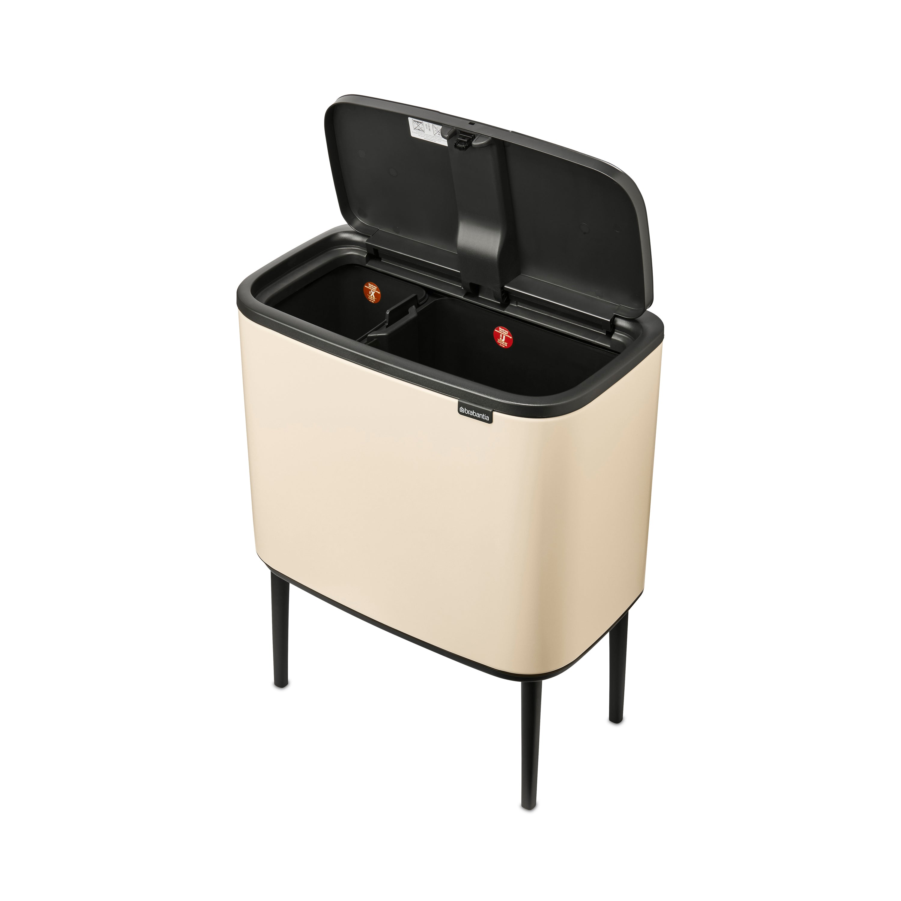 Brabantia Bo Touch Bin Afvalemmer 11 + 23 L - Soft Beige