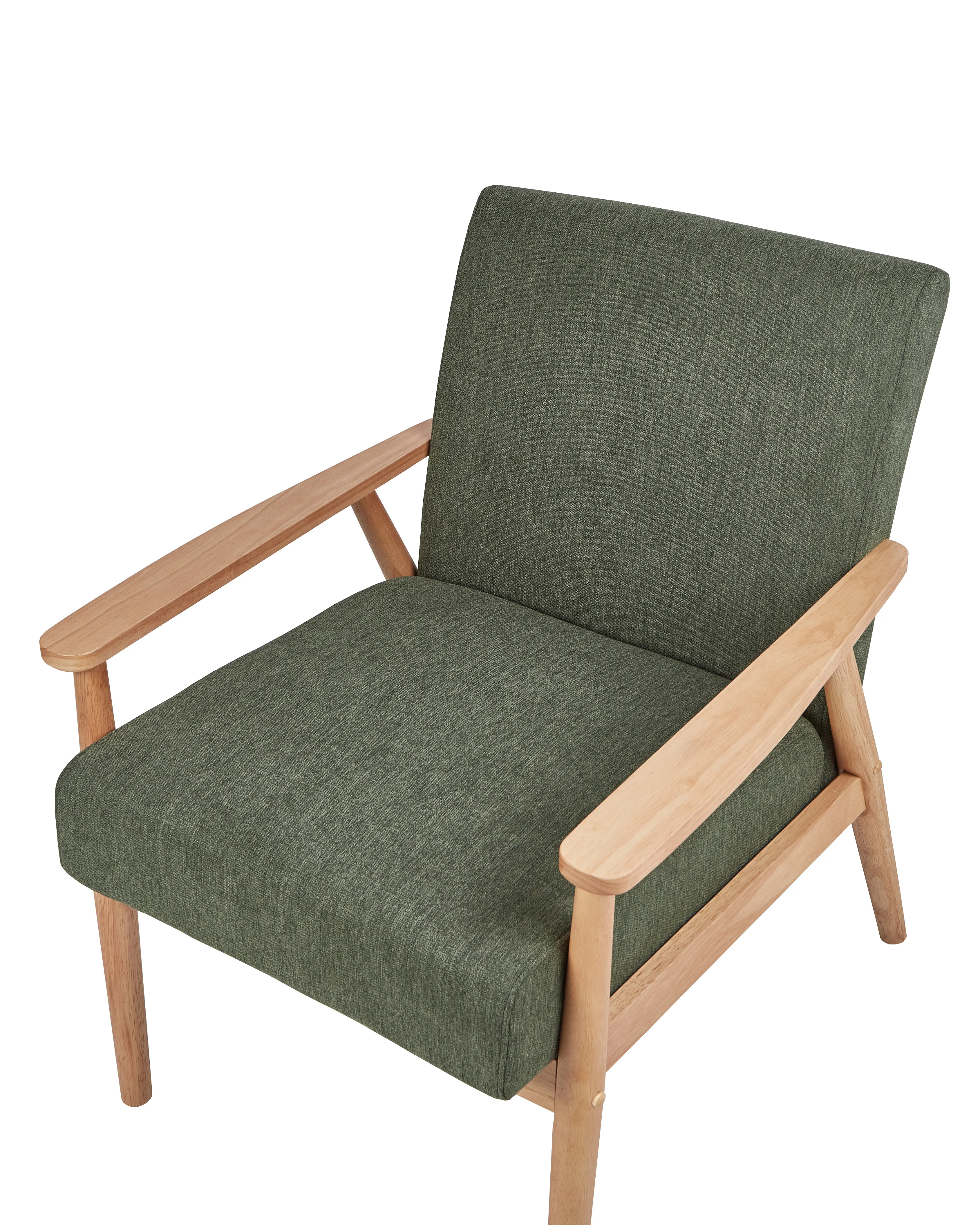 Fauteuil ESRUM Stof Lichtbruin/groen
