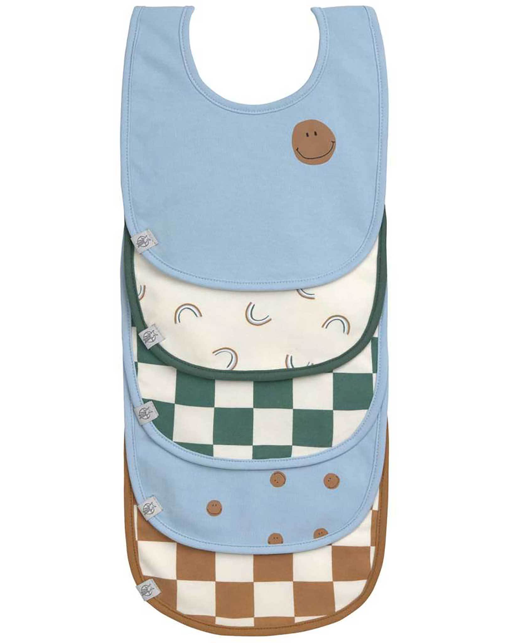Klett-Lätzchen HAPPY RASCALS SMILE 5er-Set in sky blue