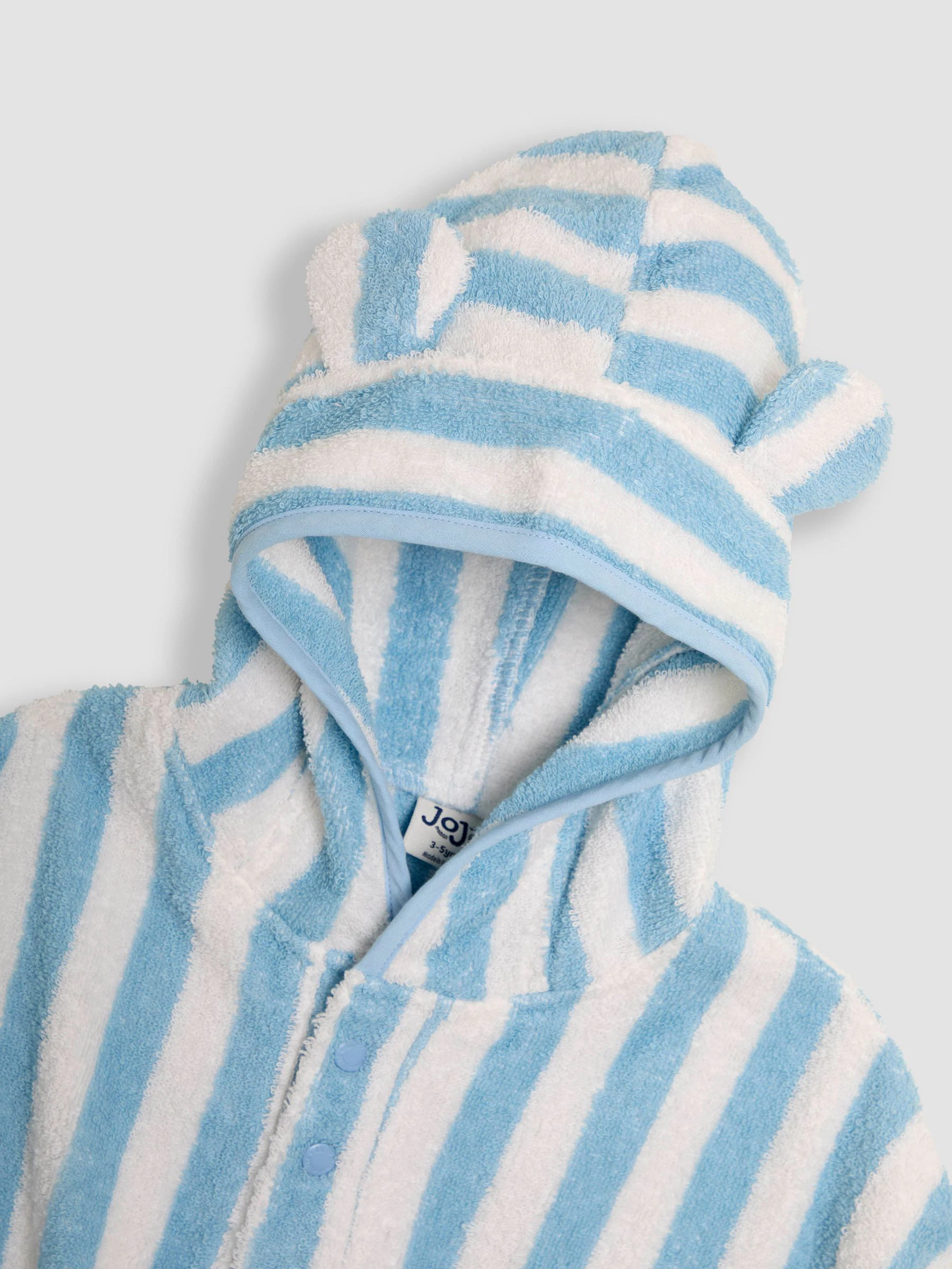 JoJo Maman Bébé 100% Cotton Stripe Towelling Poncho