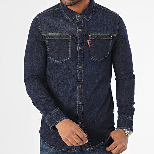Chemise Jean Manches Longues Bleu Brut