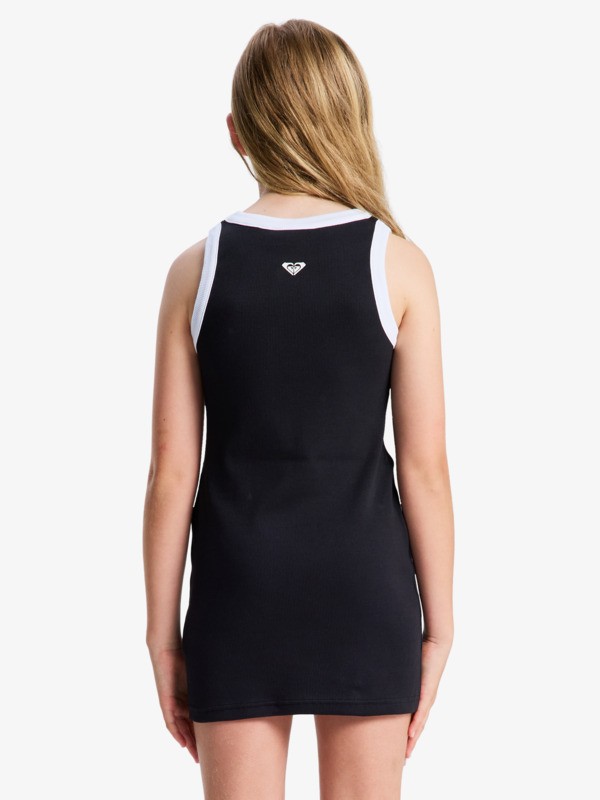 Iconic Days Robe sans manches en maille côtelée Noir Fille 4-16