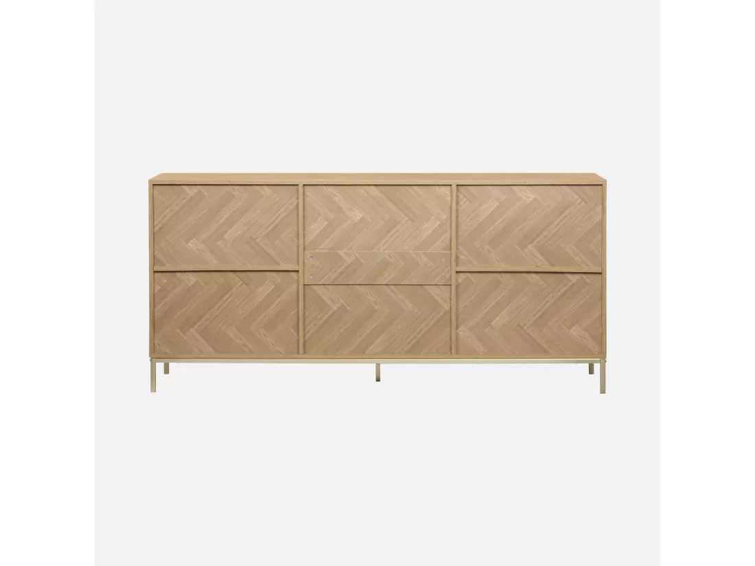 Buffet de rangement. Budapest. deux portes. deux étagères. trois tiroirs. buffet bas. L160 x l 40 x H 75cm