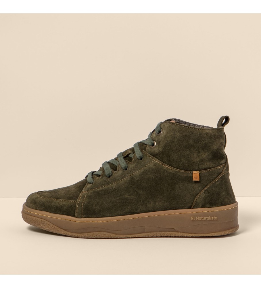 Botas de couro verde do Naturalista