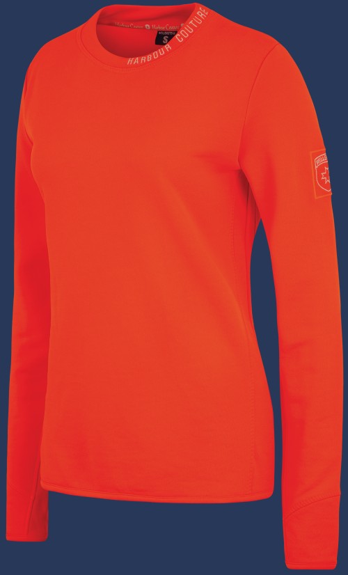 Beachpullover Lady French Terry 300, Neonpeachmelange