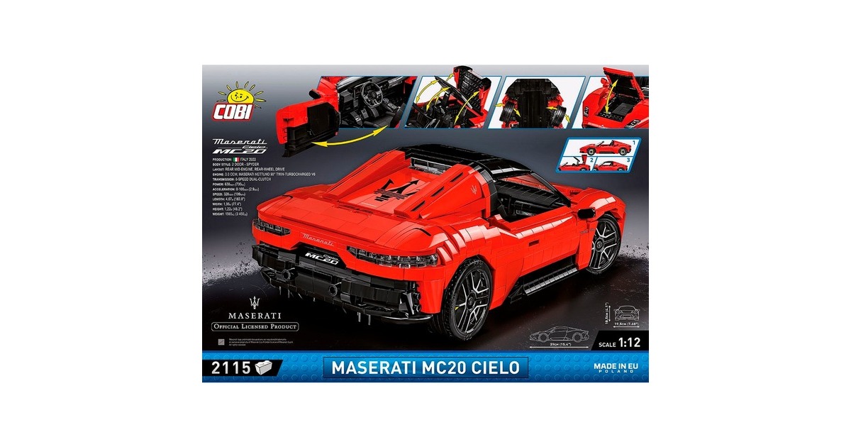 COBIMaserati MC20 Cielo Constructiespeelgoed  (Schaal 1:12)