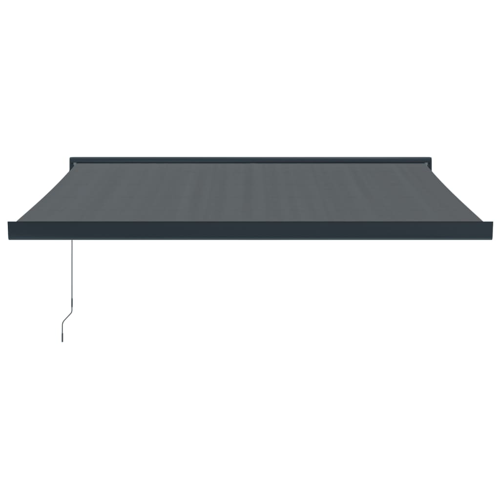Auvent rétractable anthracite 3x2,5 m tissu et aluminium