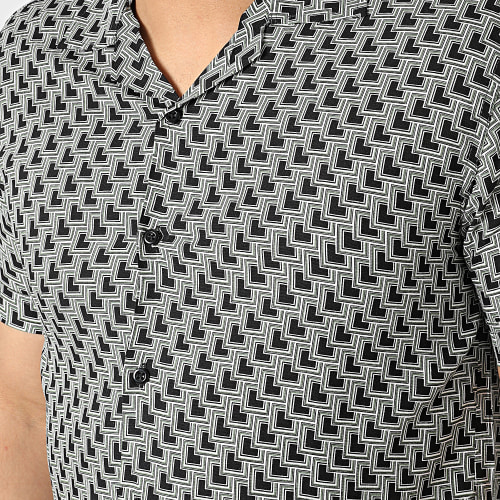 Chemise Manches Courtes Noir Vert