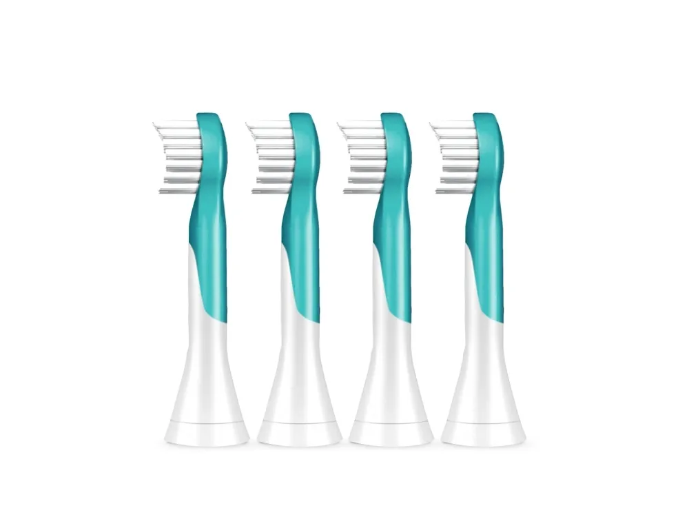 Philips Sonicare For Kids HX6034 - Ekstra tandbørstehoved - til tandbørste - hvid/hav (pakke med 4)