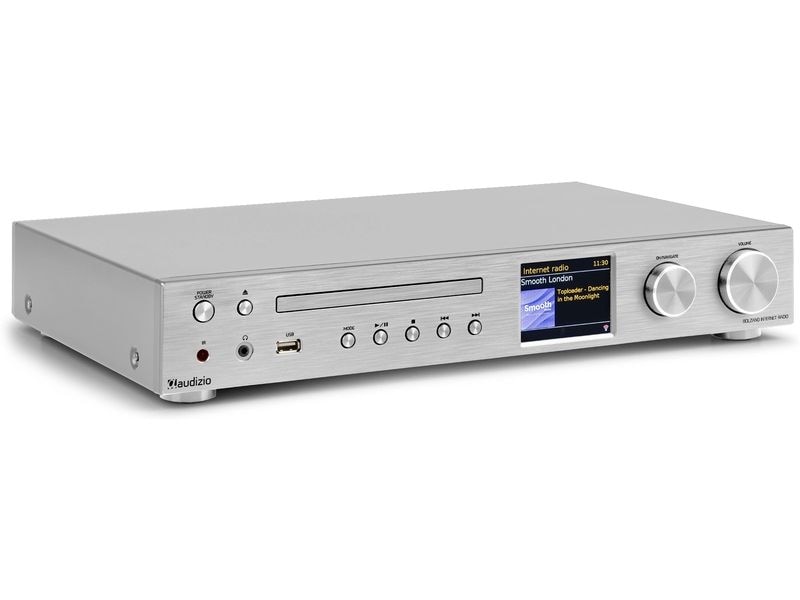 Audizio Internet Radio Bolzano Aluminium Radio mit Verstärker und DAB /CD