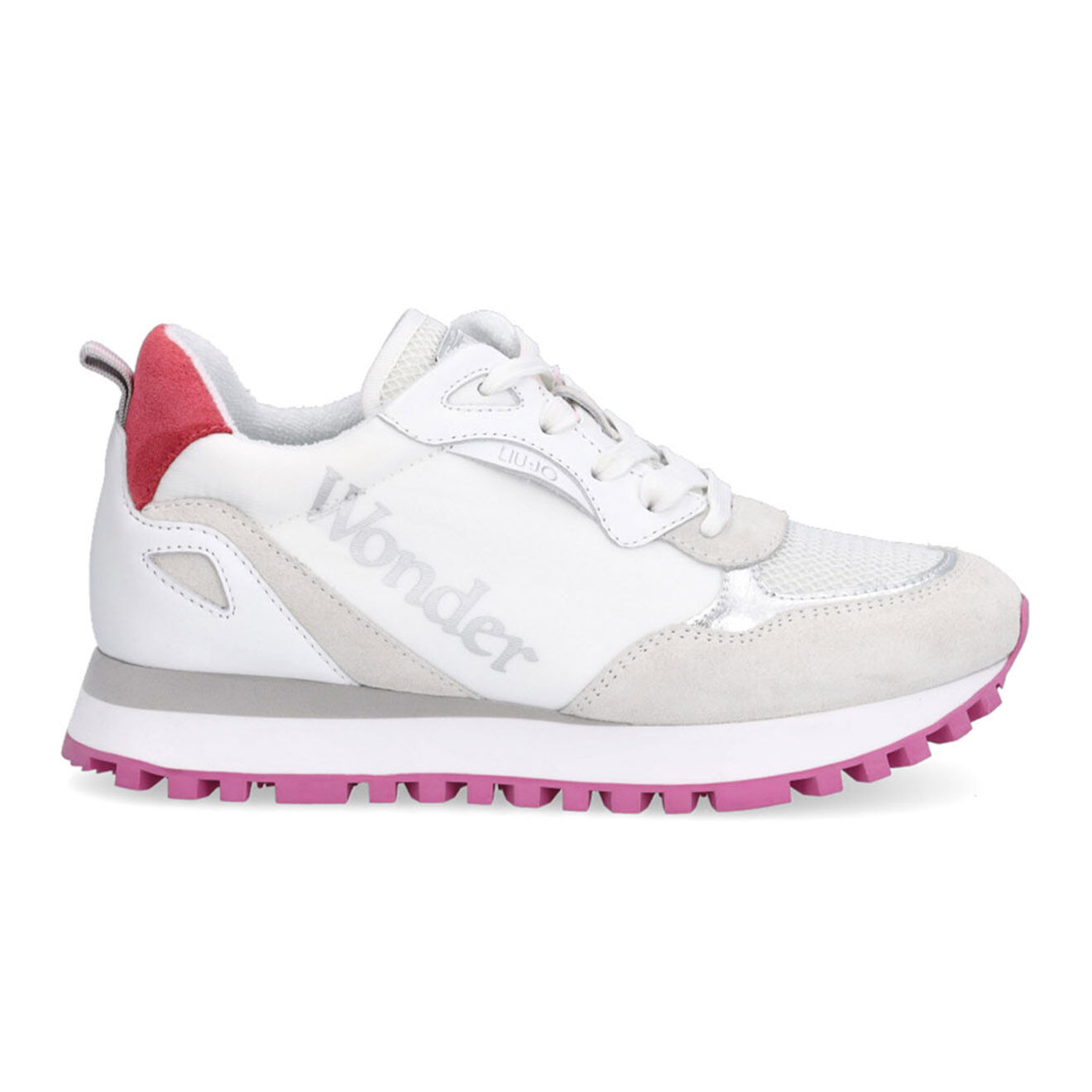Liu-Jo Sneakers en Cuir Félicie blanc/rose