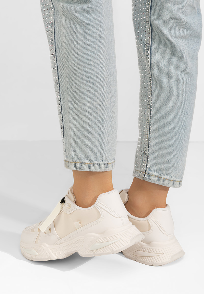 Baskets pour femme beige Cathey
