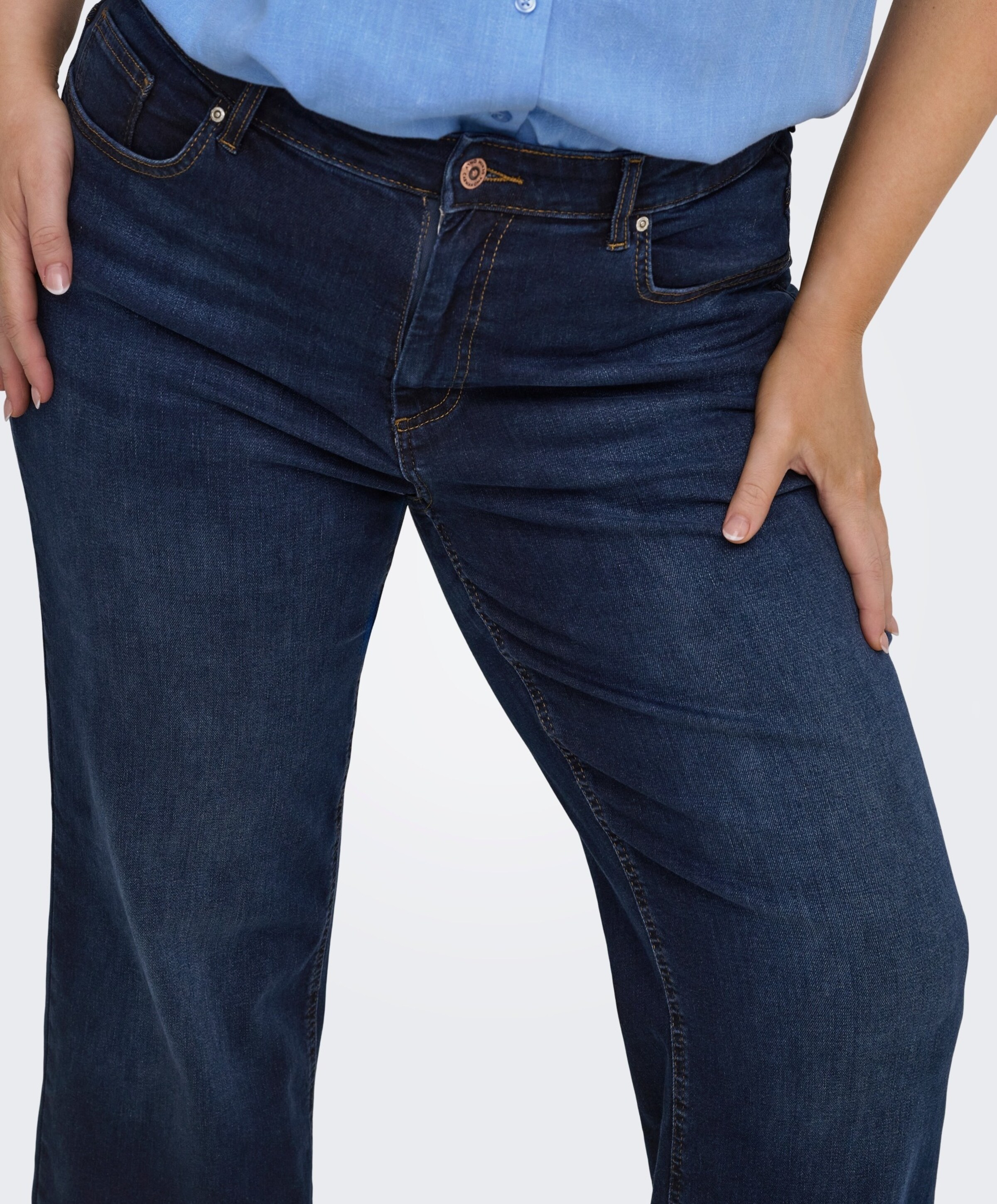 Only Carmakoma CARWILLY HW WIDE DNM TAI081 NOOS dames jeans blauw