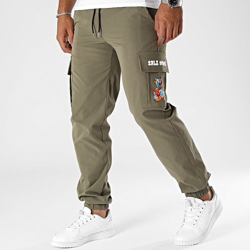 Pantalon Cargo Nounours Graffiti Vert Kaki