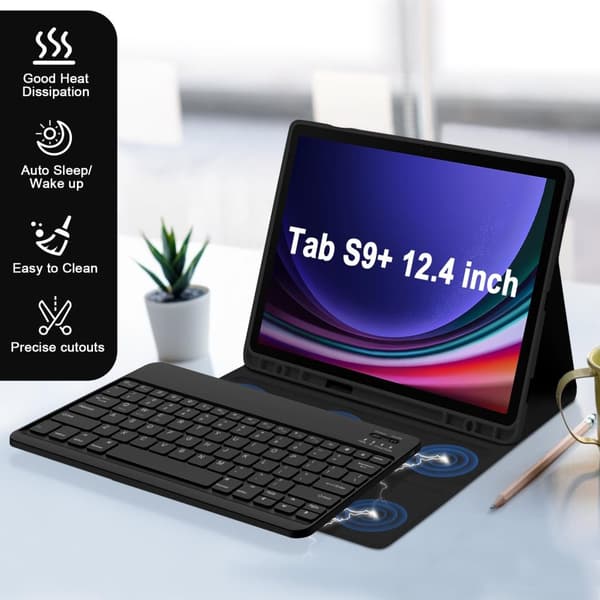 INF Beskyttende etui med tastatur for Samsung Galaxy Tab  Samsung Galaxy Tab S7 FE 5G 12.4