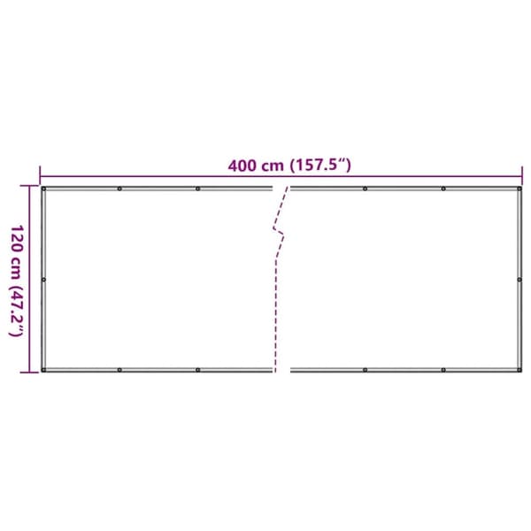 vidaXL Balkongskjerm antrasitt 400x120 cm PVC