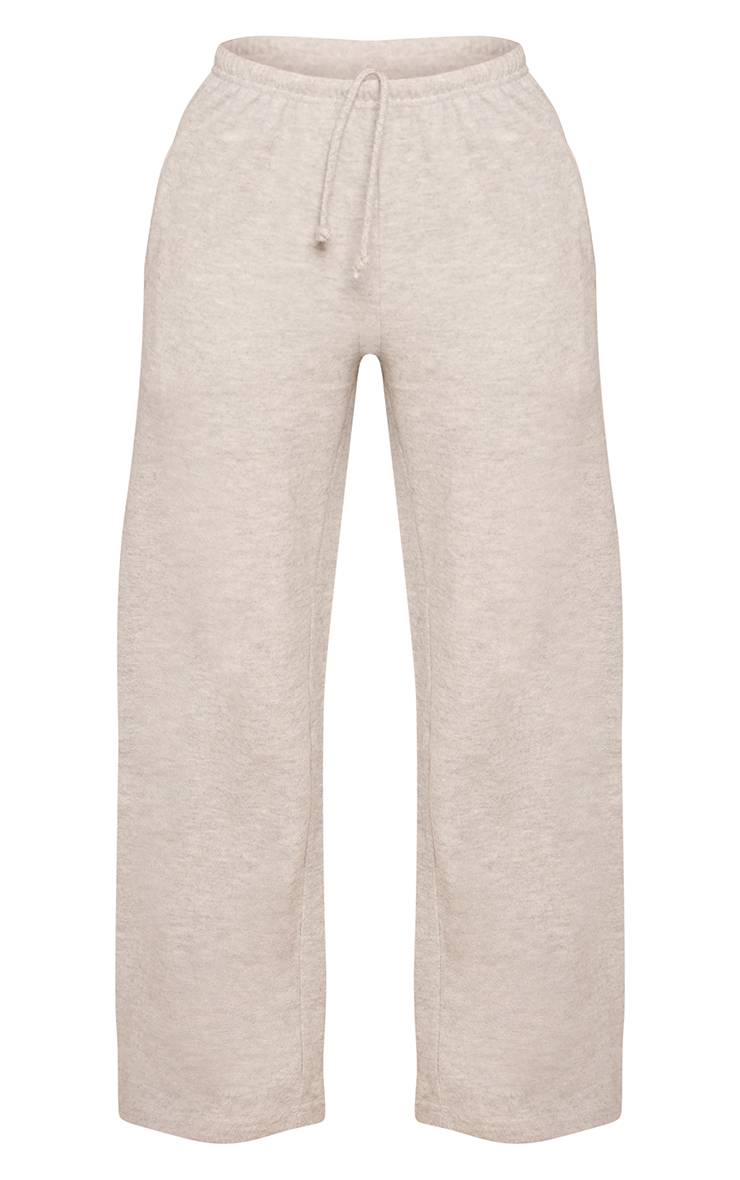 Gris Chiné Pantalon Petite Taille Basse À Cordon De Serrage Ultra Doux