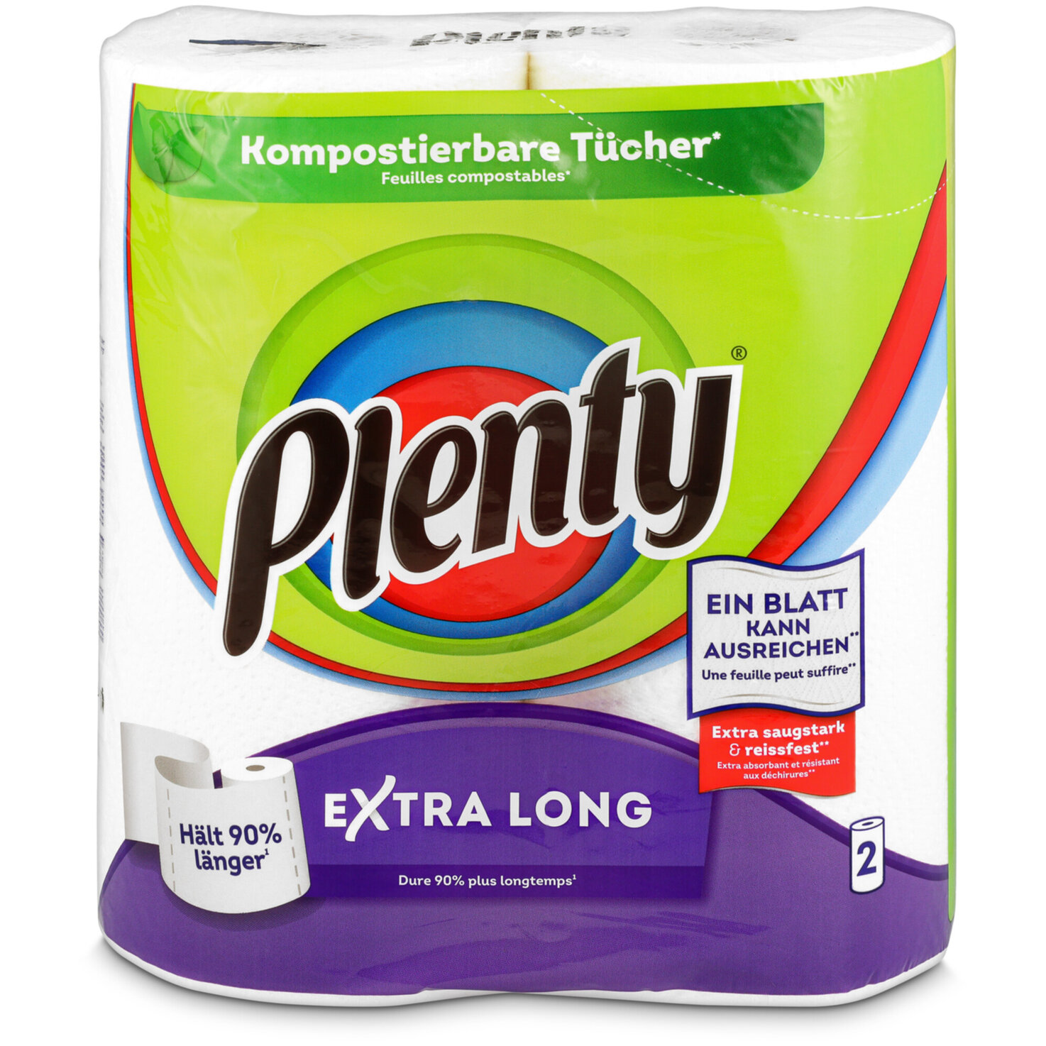 Plenty eXtra Long Haushaltstücher 2x86 Blatt