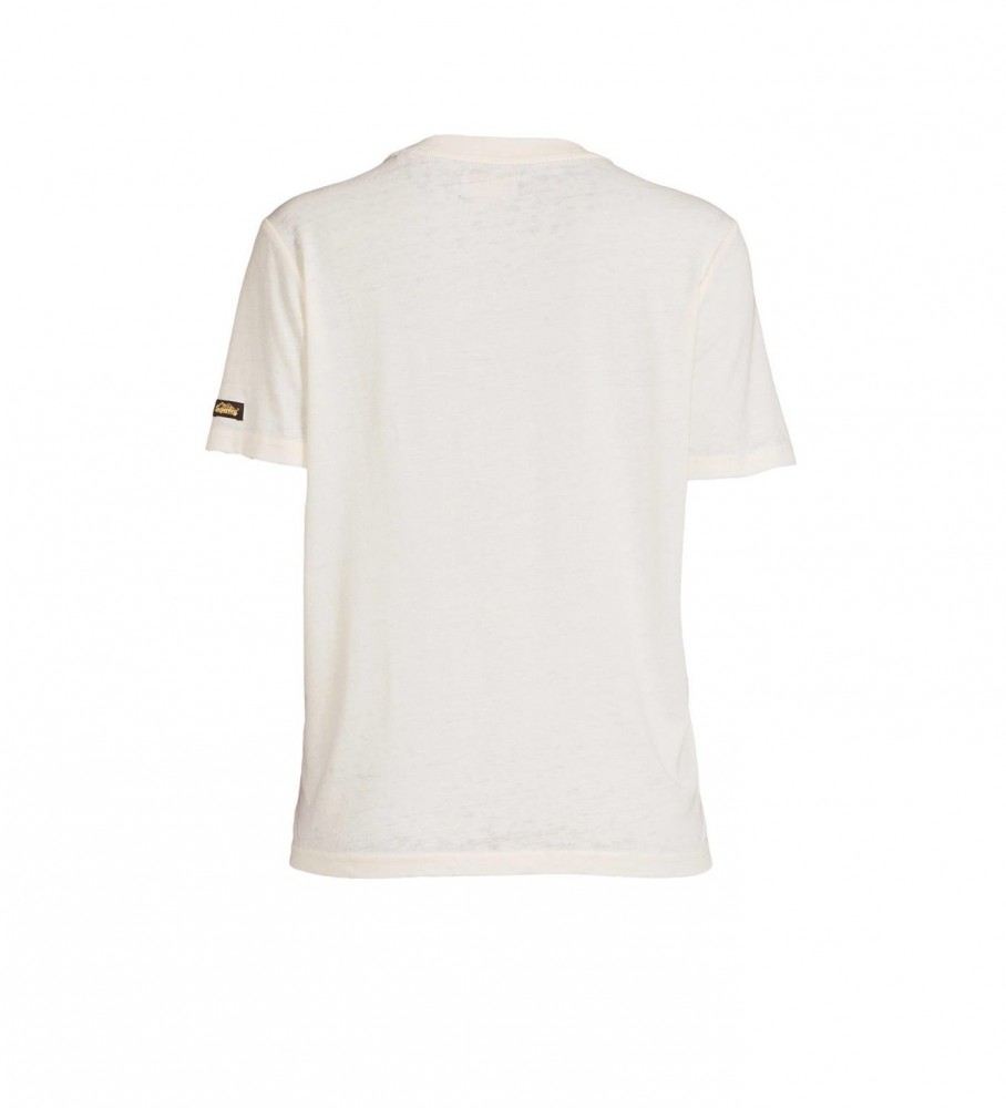 Camiseta Superdry VL, branca, rosa