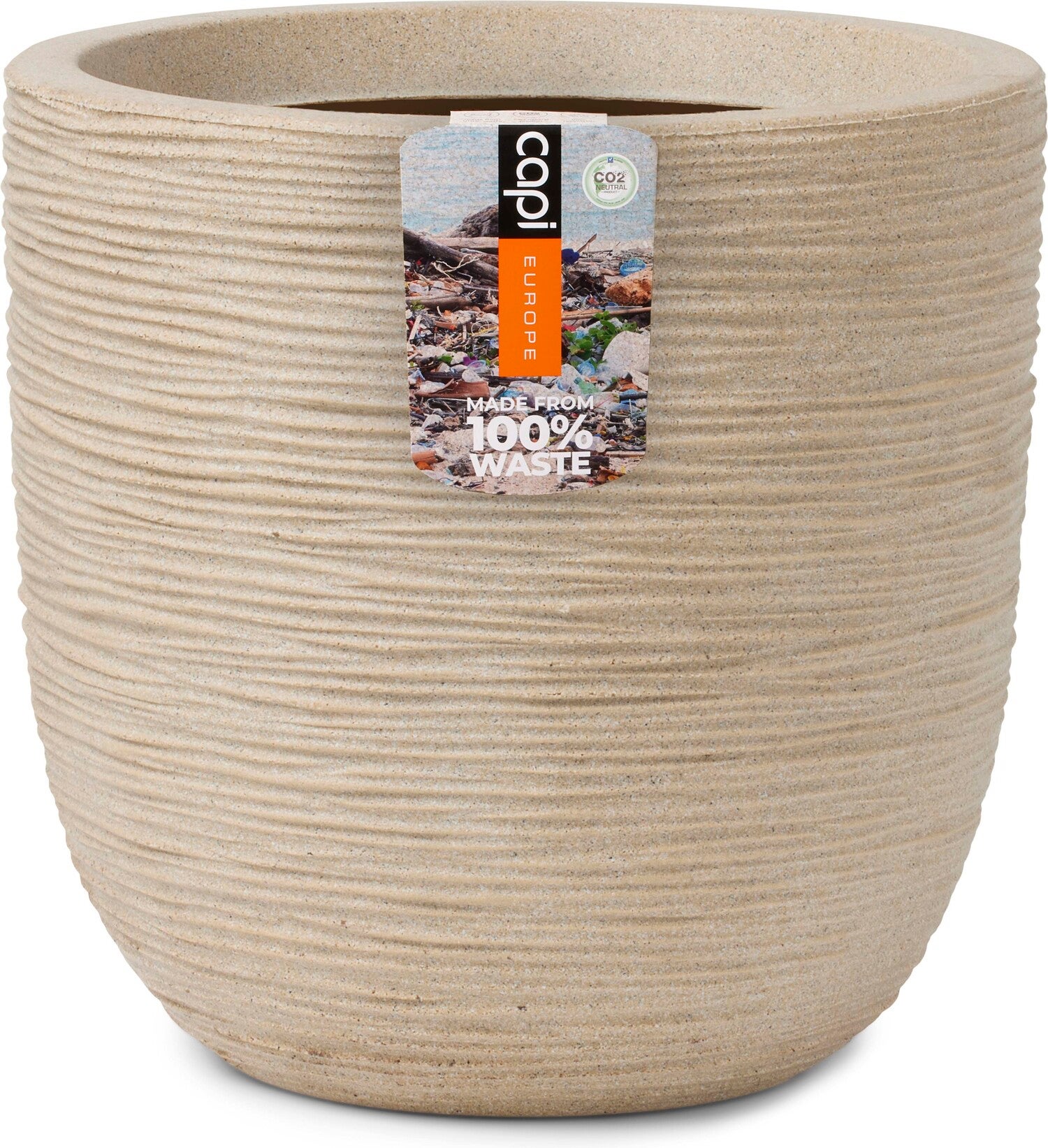 Capi Europe bloempot Waste Rib beige D 43 H 41 cm