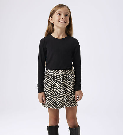 Name It Jeansshorts - NfkZebra - Zement/Black Zebra