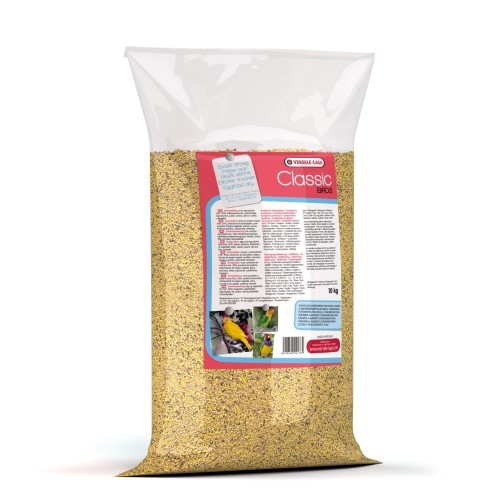 Alimento clássico à base de ovos para pássaros, sabor natural.