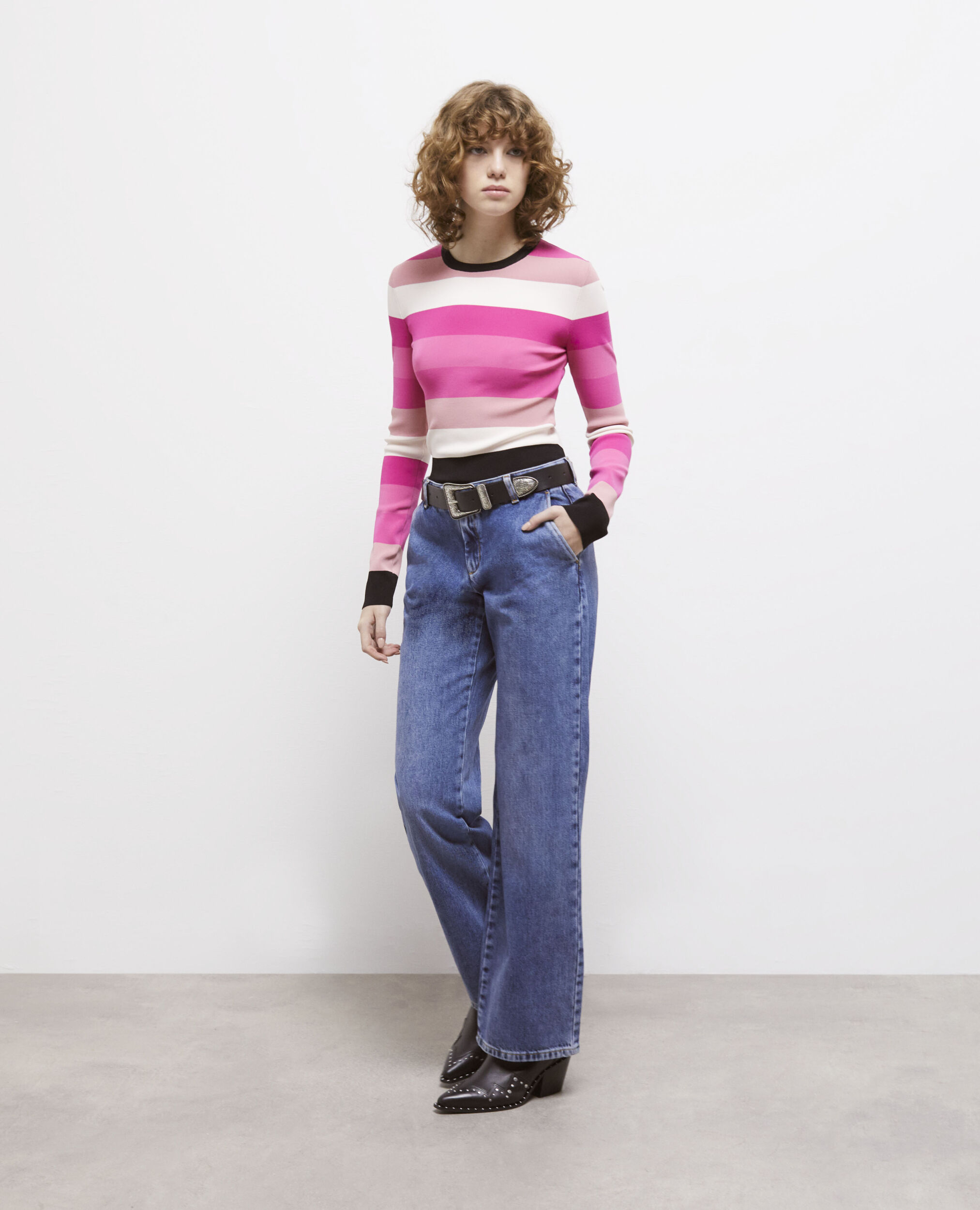 Jean large bleu
