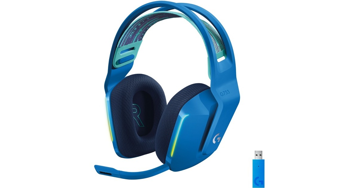LogitechG733 LIGHTSPEED Wireless RGB  over-ear gaming headset  (Blauw, PC, PlayStation 4)
