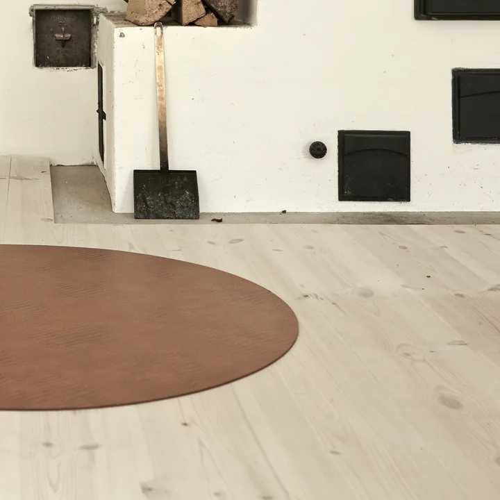 Lind DNA - Bodenmatte rund XXXL, Ø 92 cm, Bull schwarz