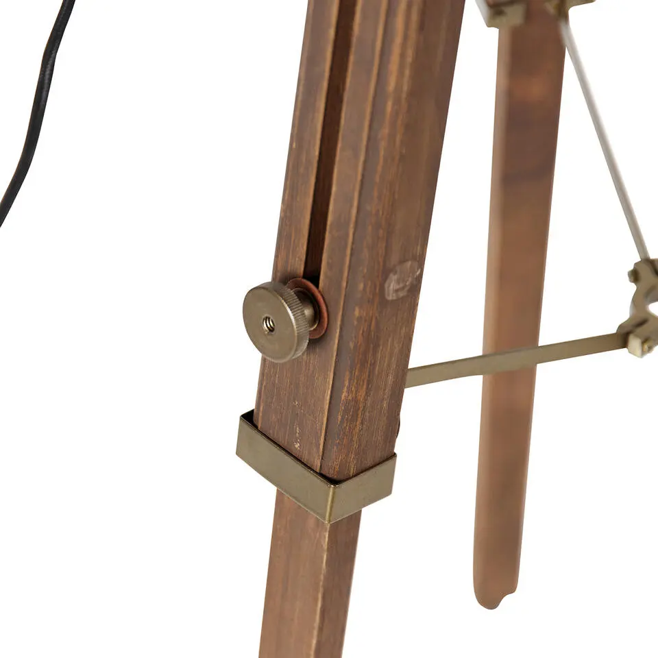 Qazqa vloerlampen radient bruin e27