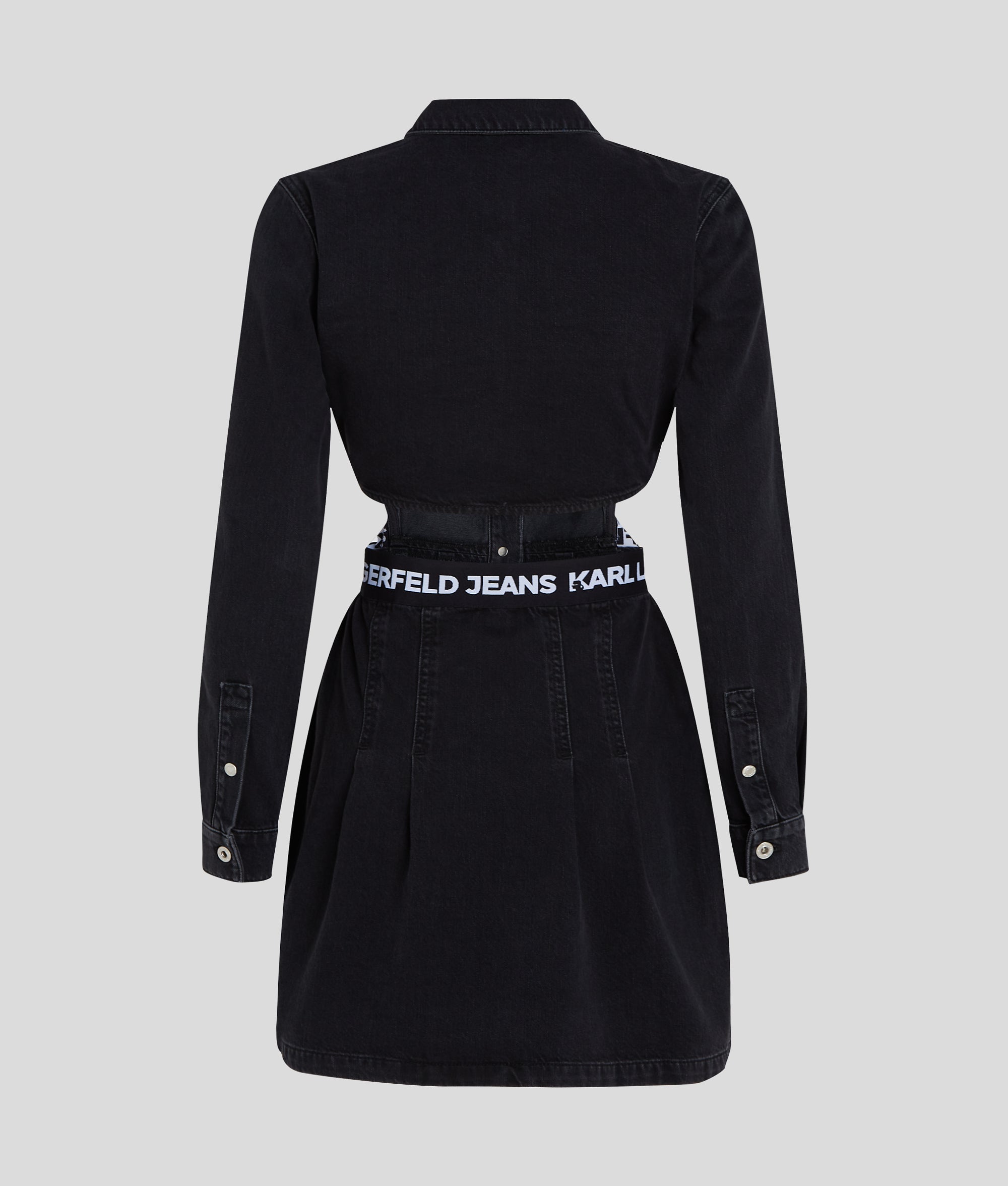 DENIM JURK MET CUT-OUTS