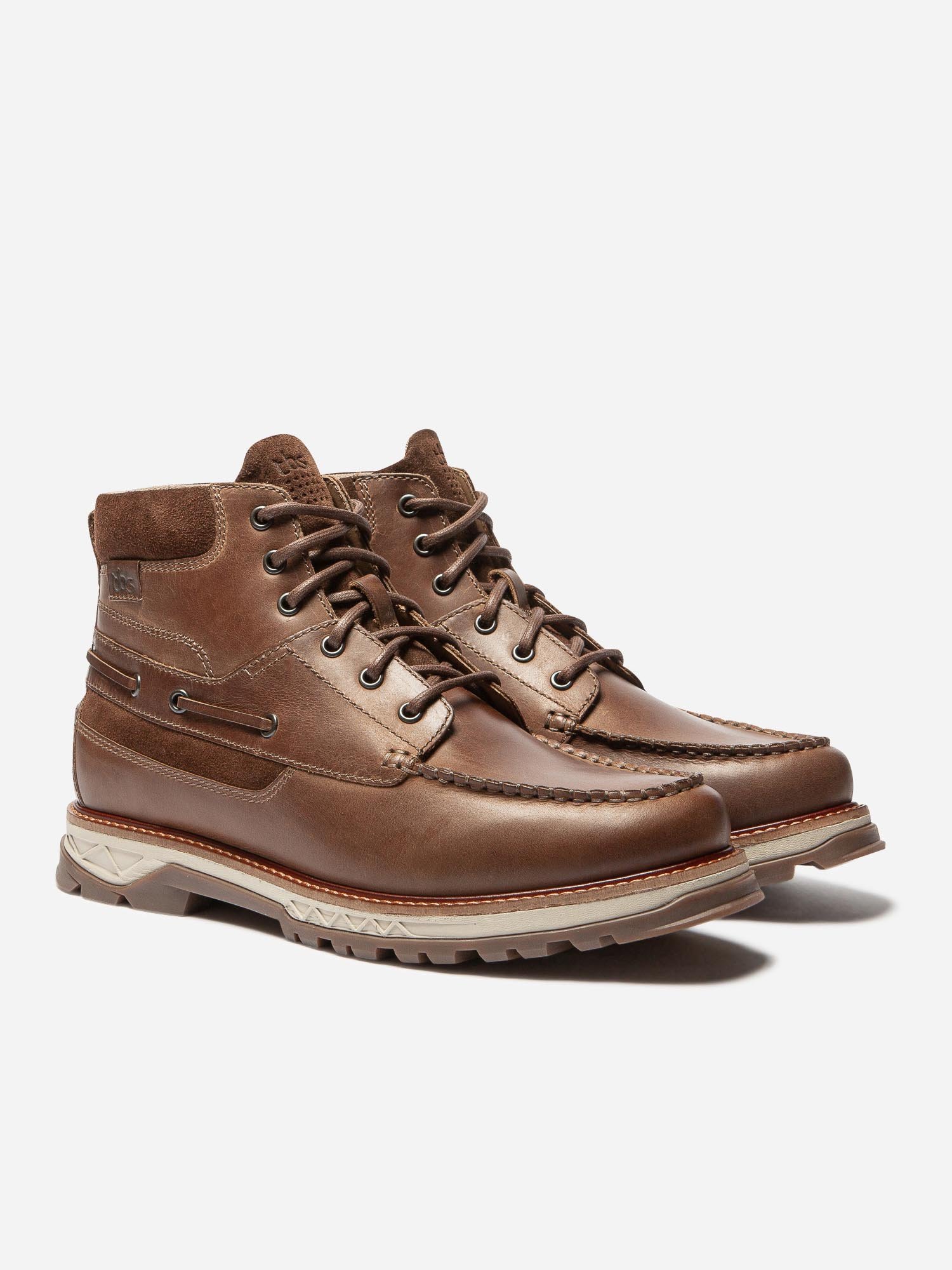 Boots Homme Confort Semelle Crantée Cuir Marron