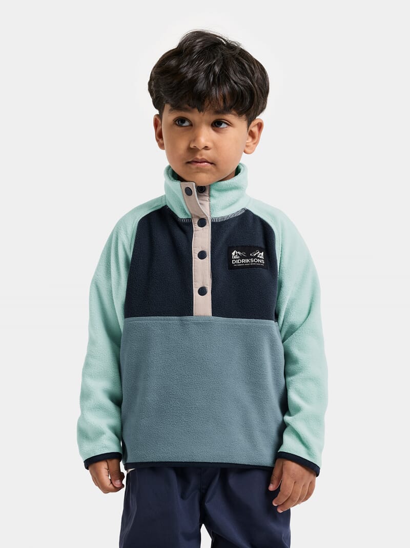 Monte Kids Half Button factory blue - Didriksons - Rumpetroll