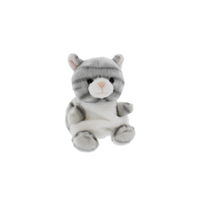 Plüsch Katze - Silver Kitty Cat - grau/weiß - ca. 13 cm